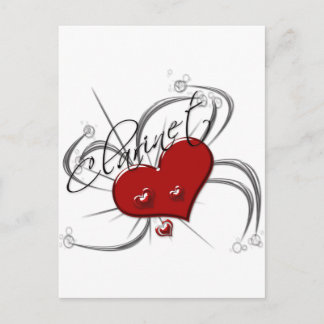 Love Clarinet Briefkaart