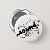 Love Clarinet Ronde Button 5,7 Cm (Voorkant /achterkant)