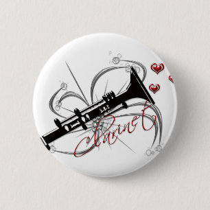 Love Clarinet Ronde Button 5,7 Cm