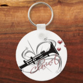 Love Clarinet Sleutelhanger (Voorkant)
