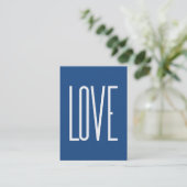 Love Classic Blue Visitekaartje (Staand voorkant)
