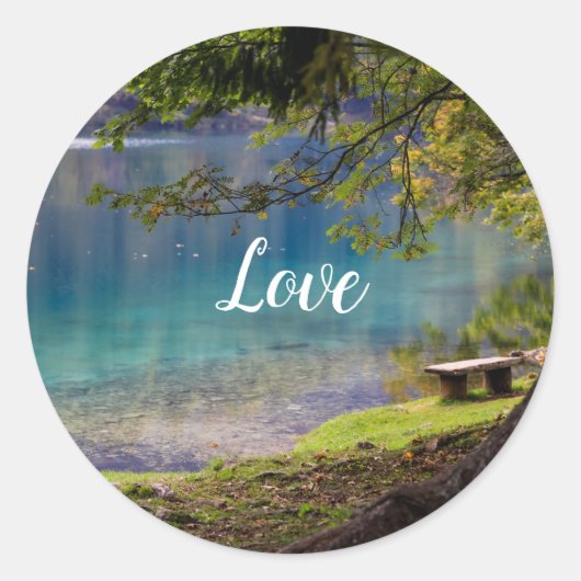 Love Classic Round Sticker (Voorkant)