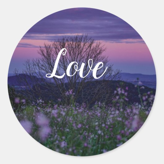 Love Classic Round Sticker (Voorkant)