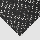 Love Classic Script Chic Calligraphy Tissue Paper Tissuepapier (Detail)