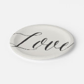 Love Classic Simple Script Calligraphy Wedding Papieren Bordje (Gekanteld)
