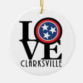 LOVE Clcarksville TN Keramisch Ornament (Voorkant)