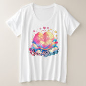 Love Cloud Grote Maat T-shirt (Design voorkant)