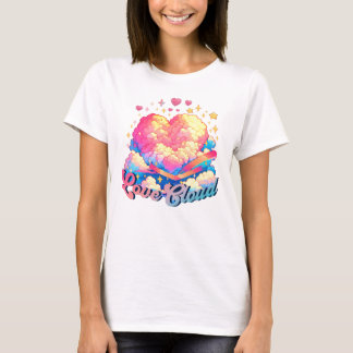 Love Cloud – Whimsical Heart en Cloud Design T-shirt