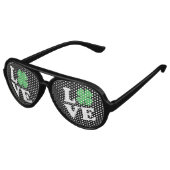 Love Clover Black Aviator Zonnebril (Gekanteld)