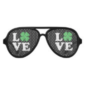Love Clover Black Aviator Zonnebril (Voorkant)