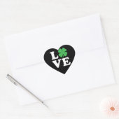 Love Clover Black Hart Sticker (Envelop)