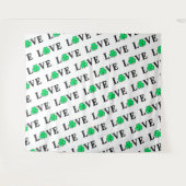 LOVE Clover Shamrock Ireland Irish Elegant Wandkleed (Voorkant (horizontaal))