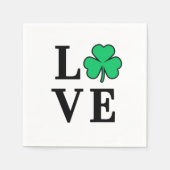 LOVE Clover Shamrock Ireland St Patrick Party Servet (Voorkant)