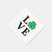 LOVE Clover Shamrock Ireland St Patrick Party Servet (Hoek)
