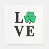 LOVE Clover Shamrock Ireland St Patrick Party Servet (Voorkant)