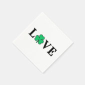LOVE Clover Shamrock Ireland St Patrick text based Servet (Hoek)