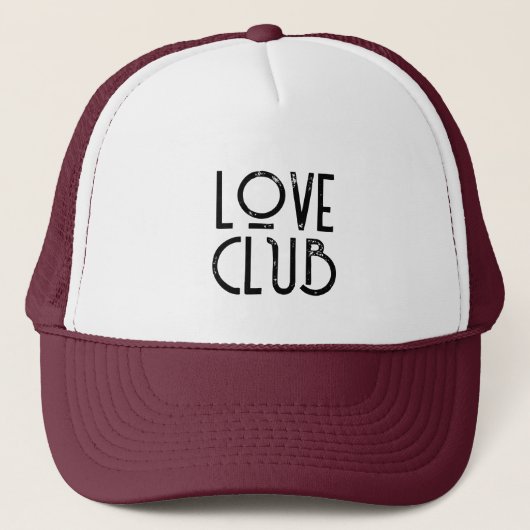 Love Club Hat for Bachelorette, Bridesmaid Trucker Pet (Voorkant)