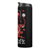 Love CNA Life Heart Nursing Lover Valentijn Day Thermosbeker (Geroteerd rechts)