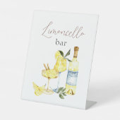 Love Cocktail Vrijgezellenfeest Limoncello Bar Reclamebord Met Voetstuk (Voorkant)