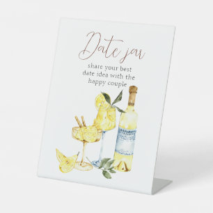 Love Cocktail Vrijgezellenfeest Limoncello Datumpo Reclamebord Met Voetstuk