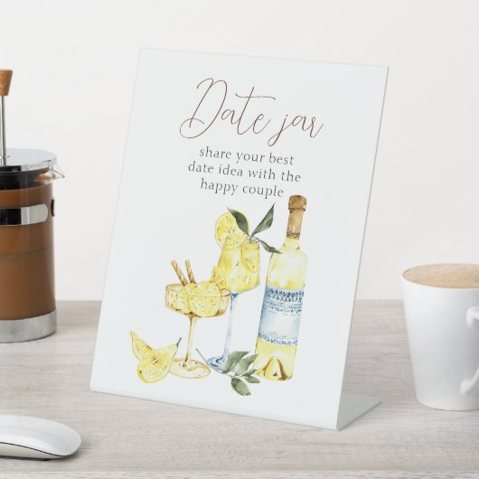 Love Cocktail Vrijgezellenfeest Limoncello Datumpo Reclamebord Met Voetstuk (Insitu)