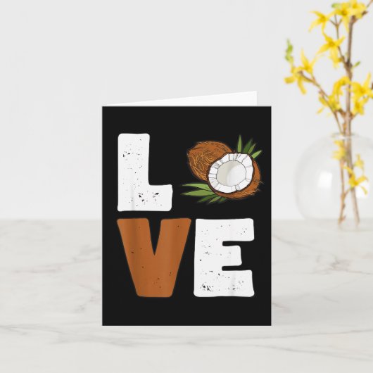 Love Coconut Women Shirt Coconut Lovers For Kids A Kaart (Gele Bloem)