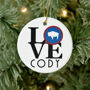 LOVE Cody Wyoming Keramisch Ornament