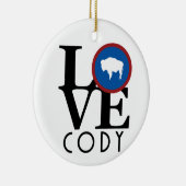 LOVE Cody Wyoming Keramisch Ornament (Rechts)