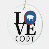 LOVE Cody Wyoming Keramisch Ornament (Links)