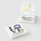 LOVE Cody Wyoming Stenen Onderzetter (Zijkant)