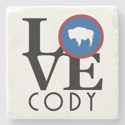 LOVE Cody Wyoming Stenen Onderzetter (Voorkant)