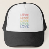 Love Coeur Amour Aimer Motivation Inspiration Trucker Pet (Voorkant)