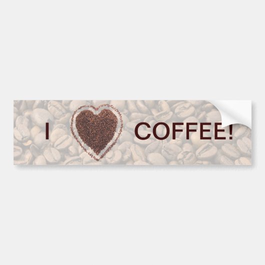 Love Coffee Bumpersticker (Voorkant)