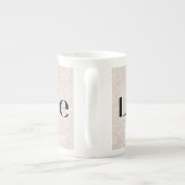 'Love Coffee' Elegante Beenderporselein Mok (Achterkant)