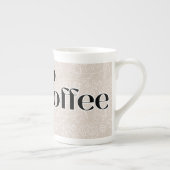 'Love Coffee' Elegante Beenderporselein Mok (Rechts)