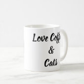 Love Coffee en Cats Photo Koffiemok (Voorkant rechts)