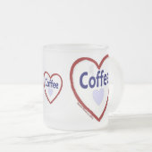 Love Coffee - Frosted Mok (Voorkant rechts)