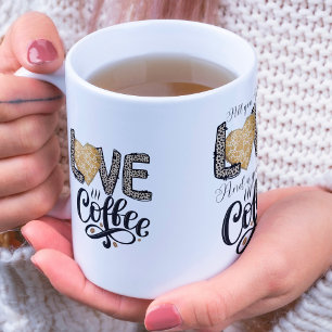 Love Coffee grappige leuke trendy citaten voor haa Koffiemok