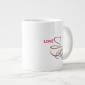 Love Coffee Heart Design Classic Mug               Grote Koffiekop (Voorkant rechts)