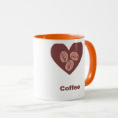 Love Coffee Heart Mug Mok (Voorkant rechts)