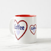 Love Coffee - Mok met twee tonen (Voorkant links)