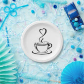 Love Coffee Papieren Bordje (Feest)