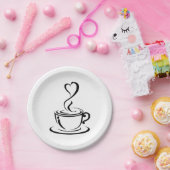 Love Coffee Papieren Bordje (Feest)