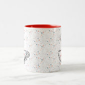 Love Coffee Personalized Two-Tone Coffee Mok (Center)