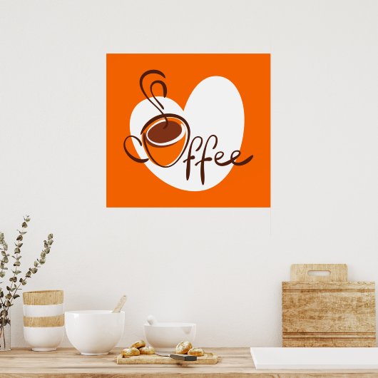 Love Coffee Poster (Keuken)
