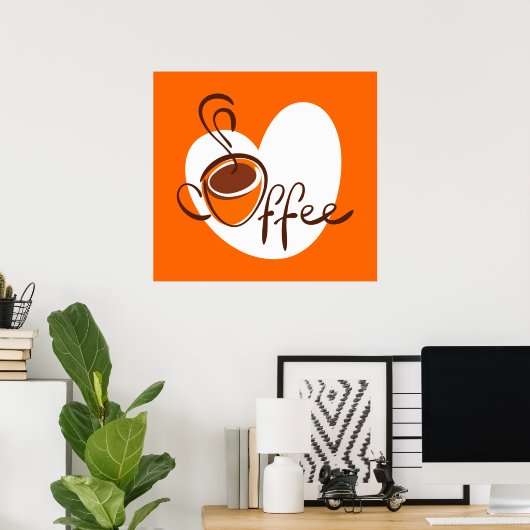 Love Coffee Poster (Thuiskantoor)
