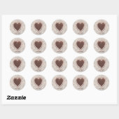 Love Coffee Ronde Sticker (Vel)