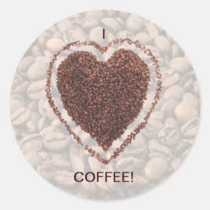 Love Coffee Ronde Sticker