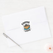 Love Coffee Ronde Sticker (Envelop)