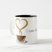 Love Coffee Two-Tone Coffee Mok (Voorkant links)